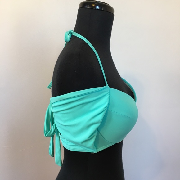 Sundazed Simon Halter Wrap Aqua Bikini Top, 36C - Picture 9 of 9